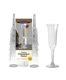 6oz. Deluxe Champagne Flutes: Clear (10ct.)
