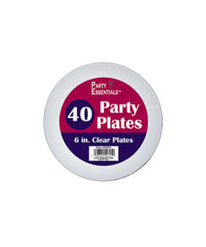 6" Party Plates: Clear (40ct.)