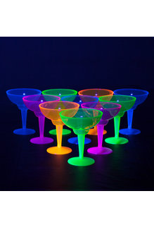 12oz. Margarita Glasses: Neon Assorted (12ct.)