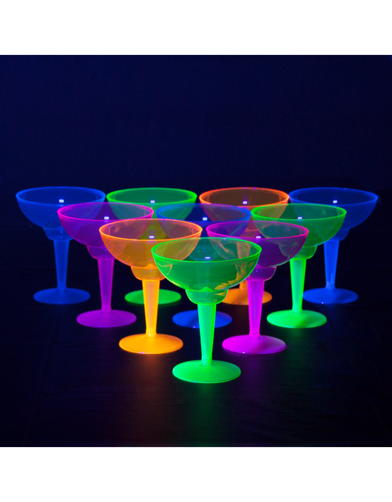 12oz. Margarita Glasses: Neon Assorted (12ct.)