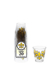 2oz. Mardi Gras Shot Glasses: Fleur Lis (20ct.)