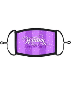 Adjustable Christmas Face Mask: "Winter Wonderland" Purple (1pk.)