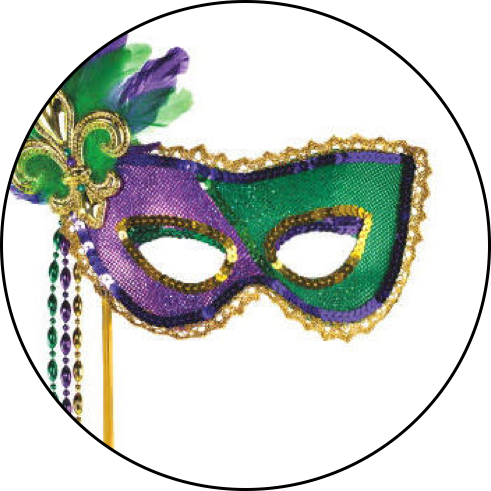 Masquerade Masks for Mardi Gras