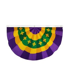 Mardi Gras Bunting Poly Flag (5x3')