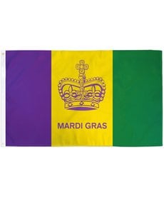 Mardi Gras Crown Flag (3x5')
