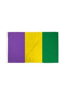 Mardi Gras Plain Waterproof Flag (3x5')