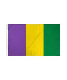 Mardi Gras Plain Waterproof Flag (3x5')