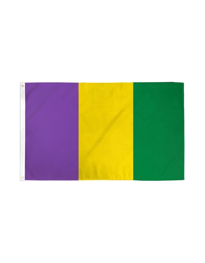 Mardi Gras Plain Waterproof Flag (3x5')