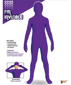 Kid's I’m Invisible: Neon Purple Bodysuit