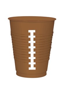 16 oz. Football Plastic Cups
