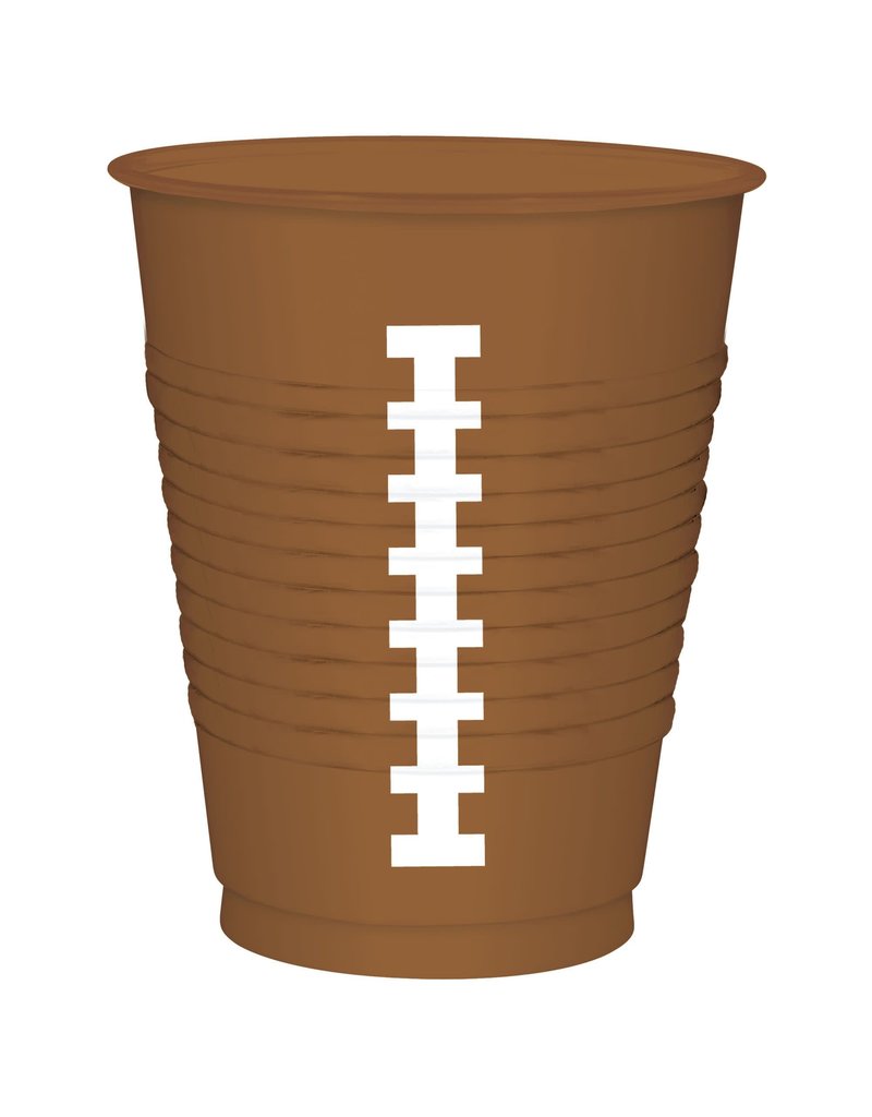 16 oz. Football Plastic Cups