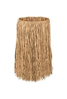Adult XL Grass Raffia Hula Skirt: Natural Tan