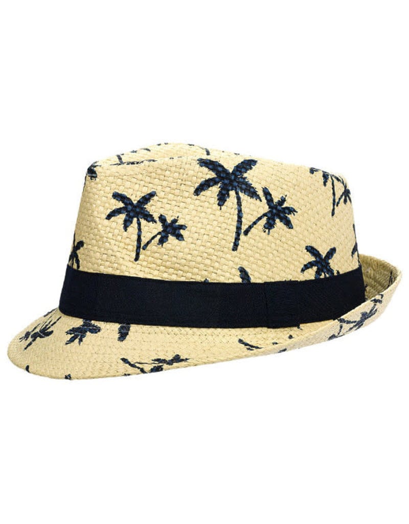 Luau Palm Tree Tan Fedora Hat