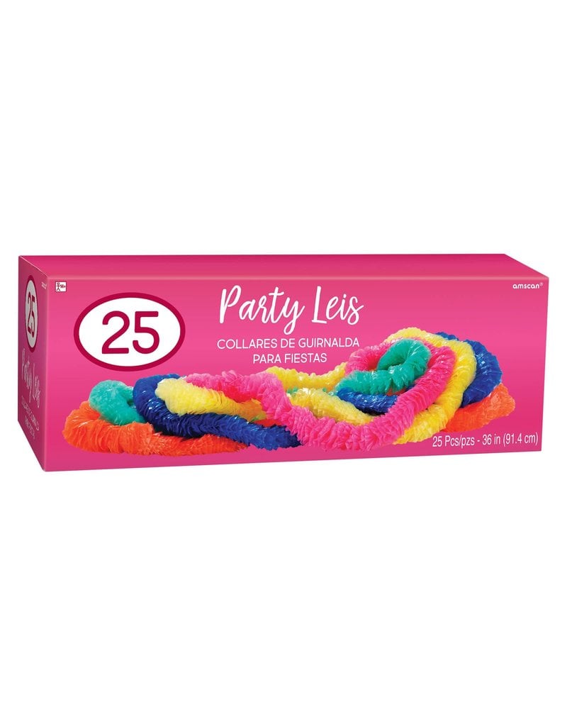 Box of Assorted Poly Luau Leis (25 Pack)