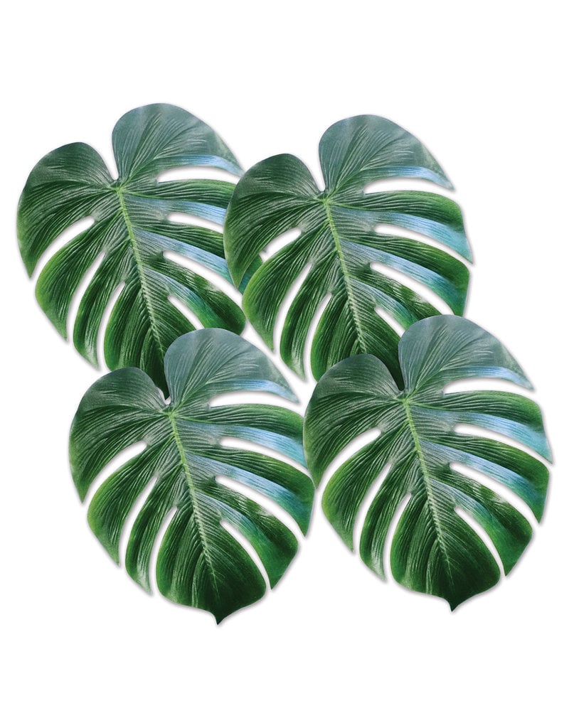 13" Fabric Tropical Palm Leaves (4 Pack)
