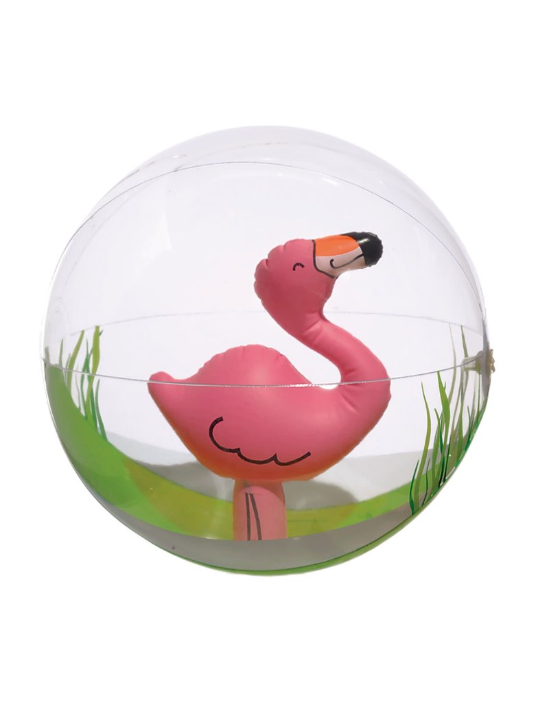 12" Inflatable Beach Ball: Flamingo
