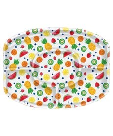 Summer Fruit Plastic Sectional Platter