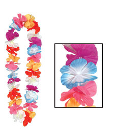 36" Silk 'N Petals Parti-Color Lei