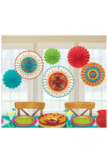Fiesta Paper Fan Decor (6 ct.)