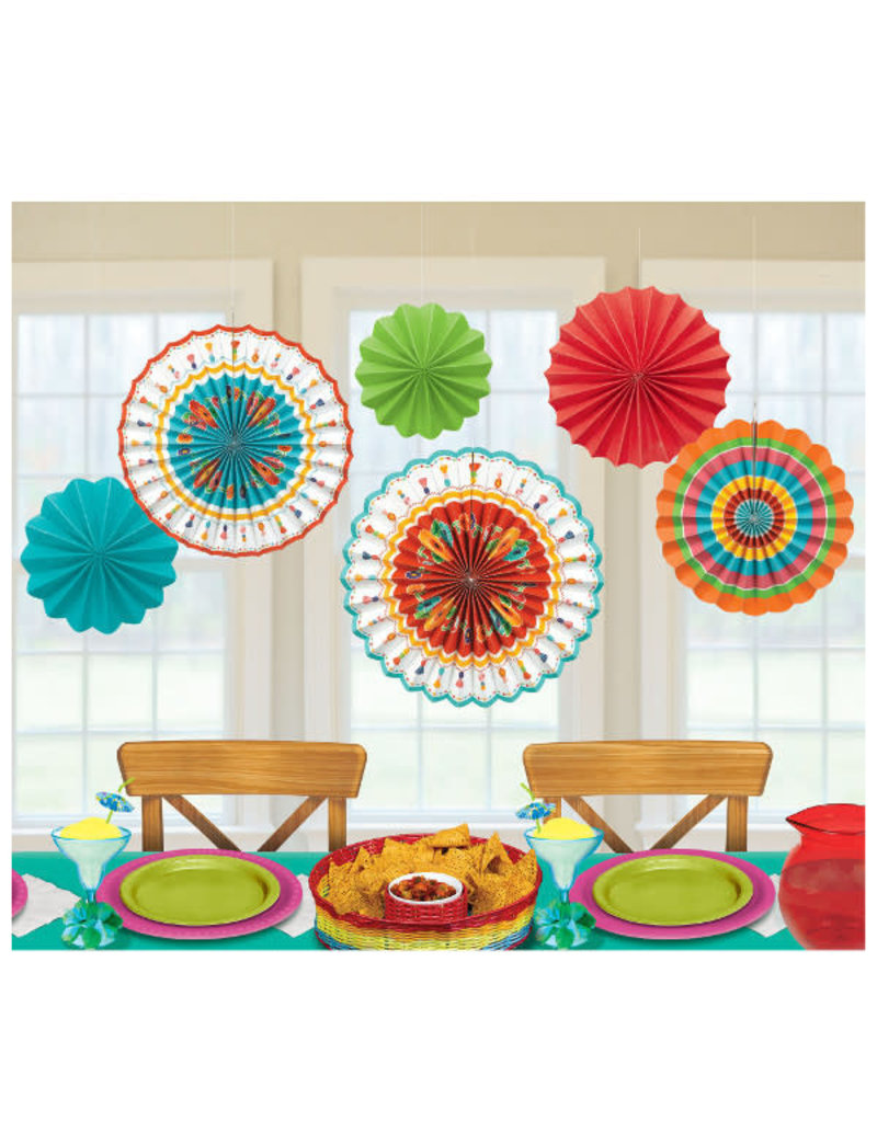 Fiesta Paper Fan Decor (6 ct.)