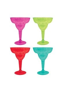 Amscan Margarita Glasses: Fiesta Colors (20ct.)