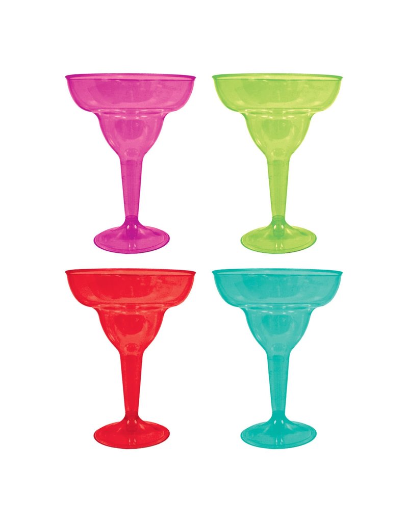 Amscan Margarita Glasses: Fiesta Colors (20ct.)