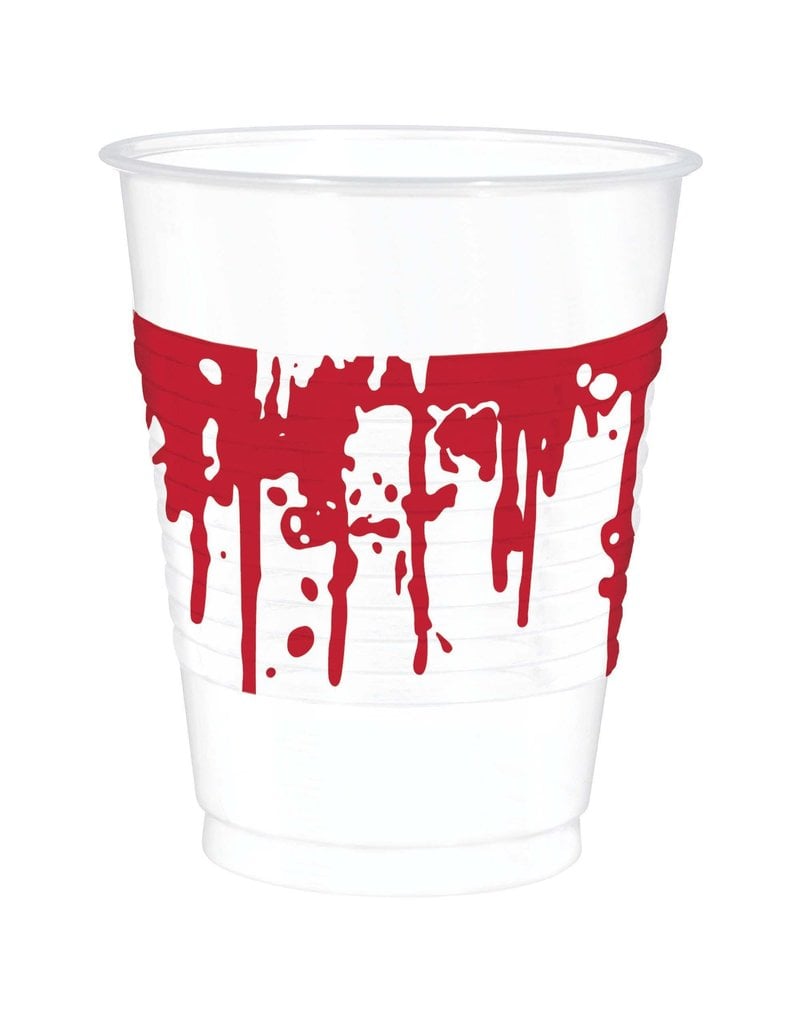 16 Oz. Plastic Cups: Blood Splattered (25ct.)