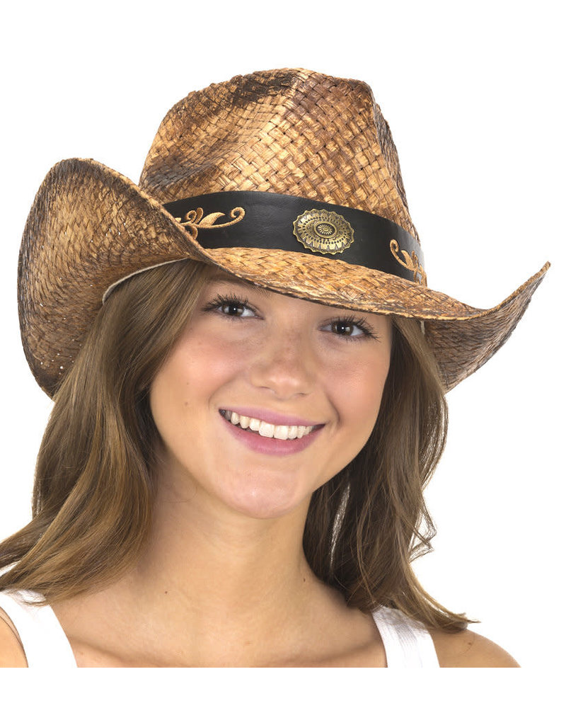 Western Cowboy Hat with Embd. on Band
