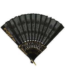 Chinese Lace Fan wtih Gold Trim