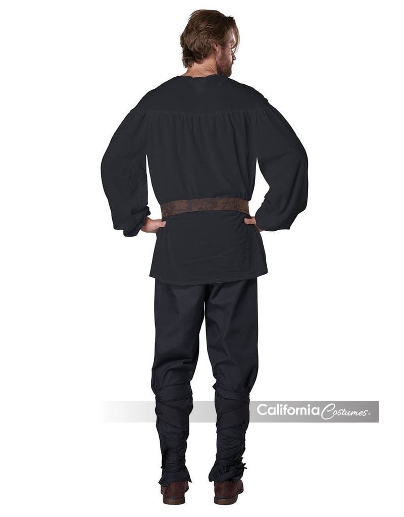 Men's Renaissance Peasant Shirt: Black