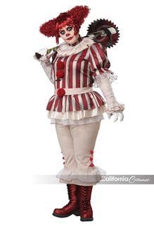 California Costumes Women's Plus Size Sadistic Clown