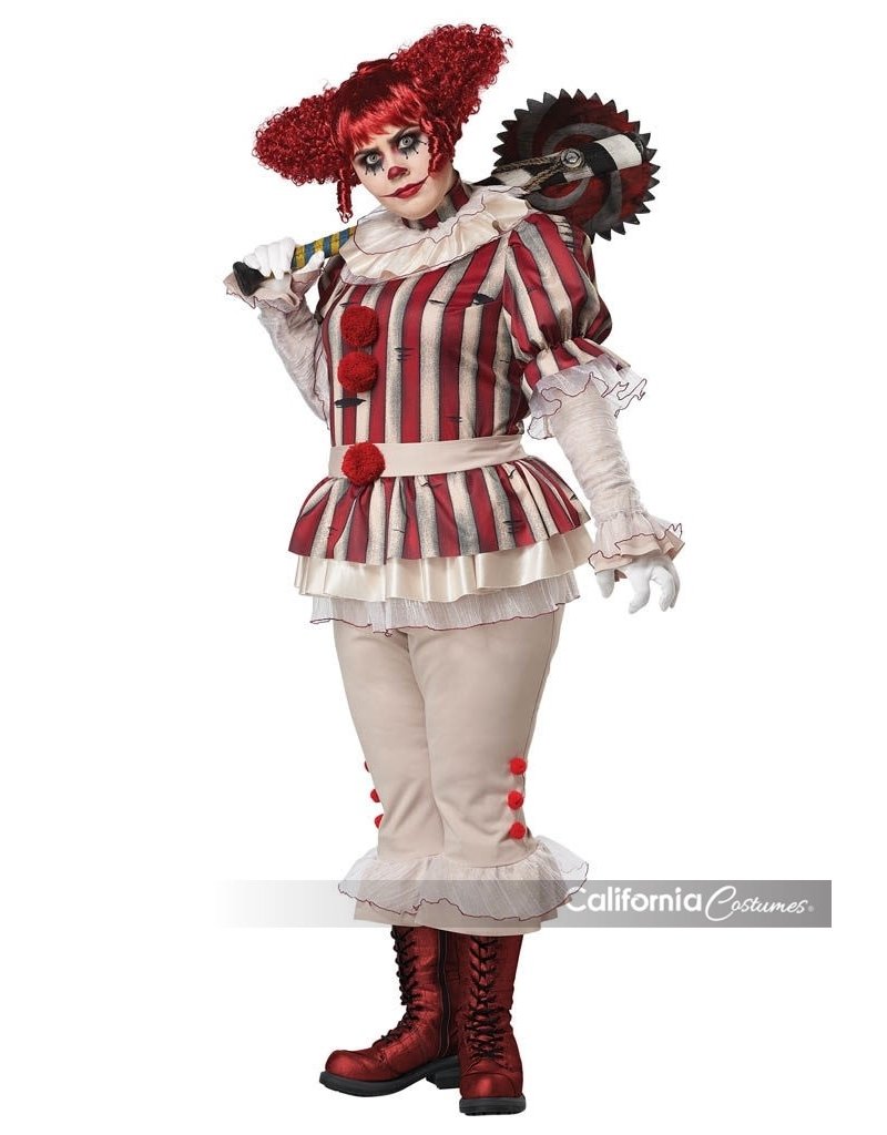California Costumes Women's Plus Size Sadistic Clown