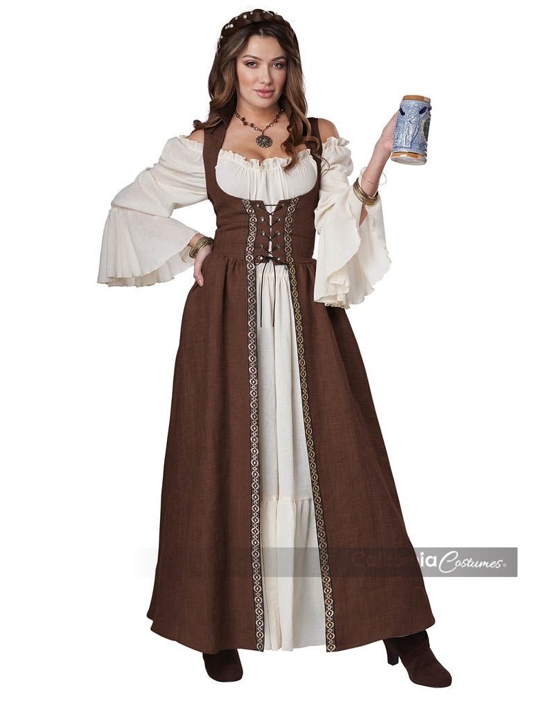 California Costumes Women's Brown Medieval Overdress