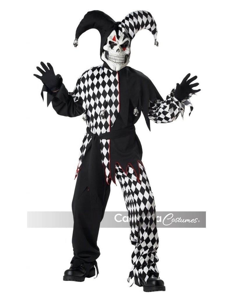 California Costumes Boy's Evil Jester Costume: Black/White