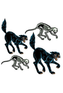 Vintage Halloween: Jointed Cat (4pk.)