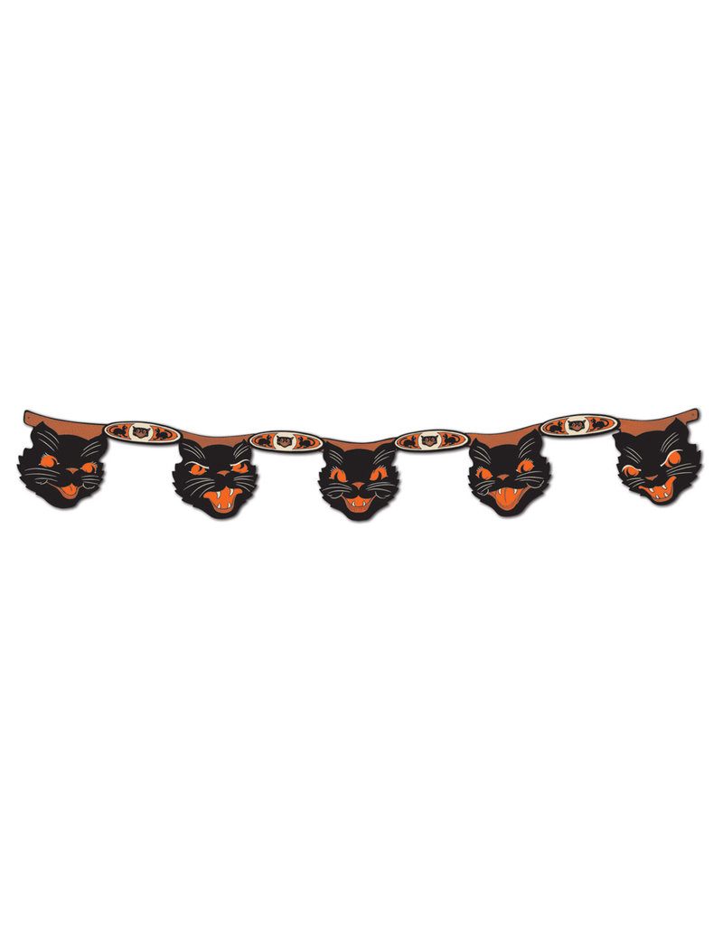 Vintage Halloween: Jointed Cat Streamer (7"x4')