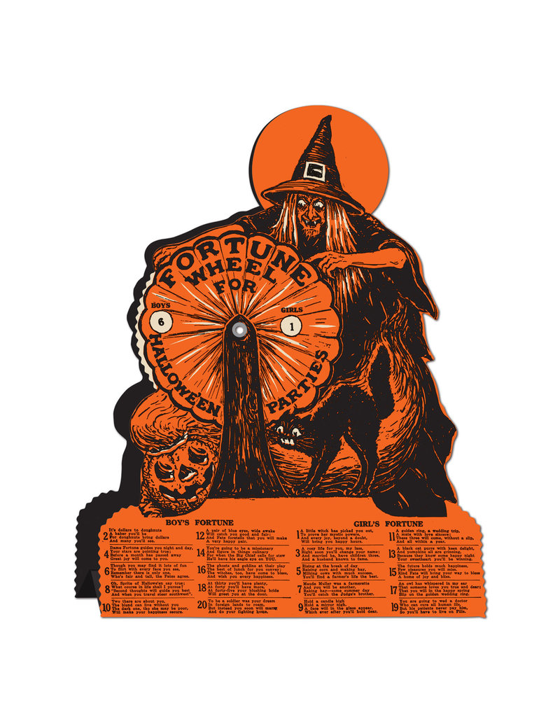 Vintage Halloween: Witch Fortune Wheel Game