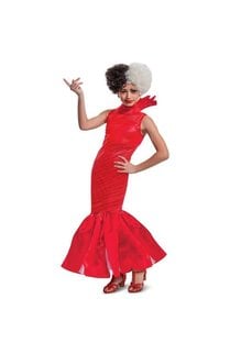 Disguise Costumes Girl's Deluxe Cruella Live Action Red Dress Costume
