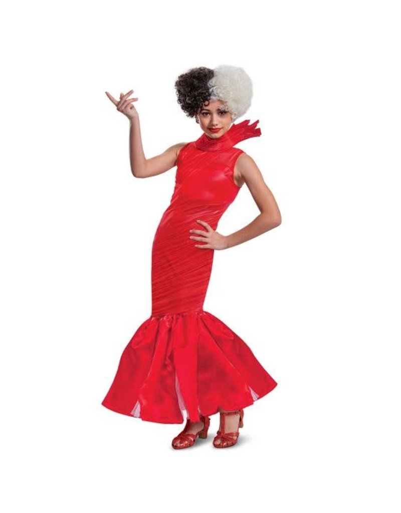 Disguise Costumes Girl's Deluxe Cruella Live Action Red Dress Costume