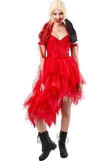 Rubies Costumes Women's Harley Quinn Red Dress Costume | The Suicide Squad