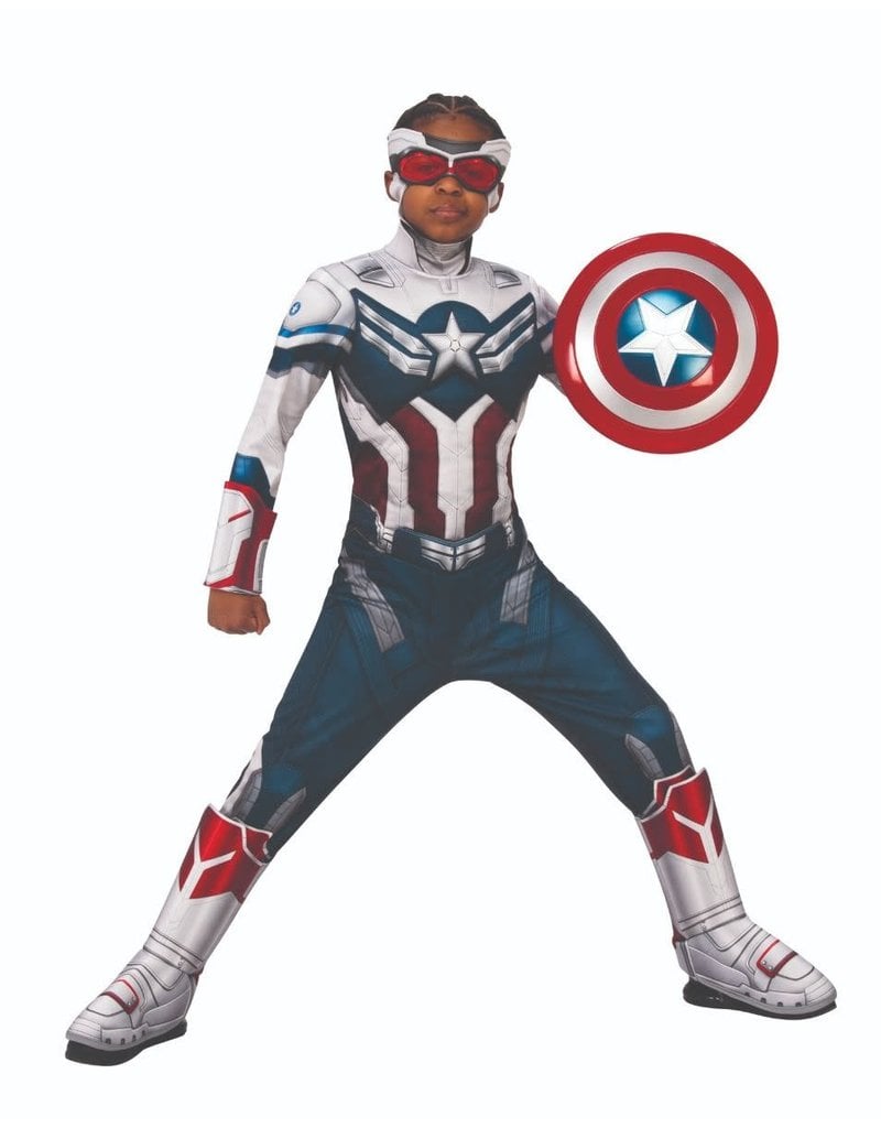 Rubies Costumes Kids Deluxe Captain America Costume (The Falcon and the Winter Soldier)