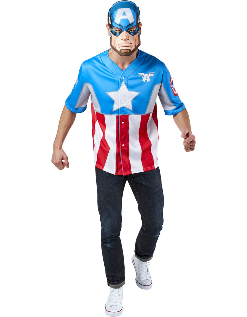 Rubies Costumes Adult Baseball Jersey: Captain America