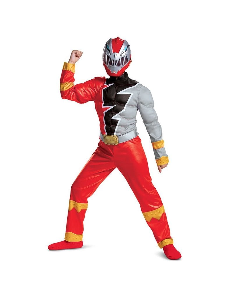 Disguise Costumes Boy's Red Power Ranger with Muscles (Dino Fury)