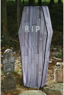 5' Collapsible Coffin with Wood Finish