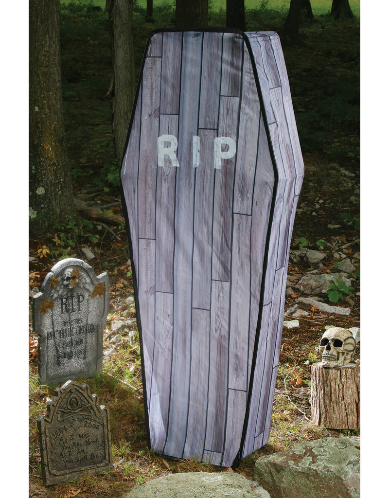 5' Collapsible Coffin with Wood Finish