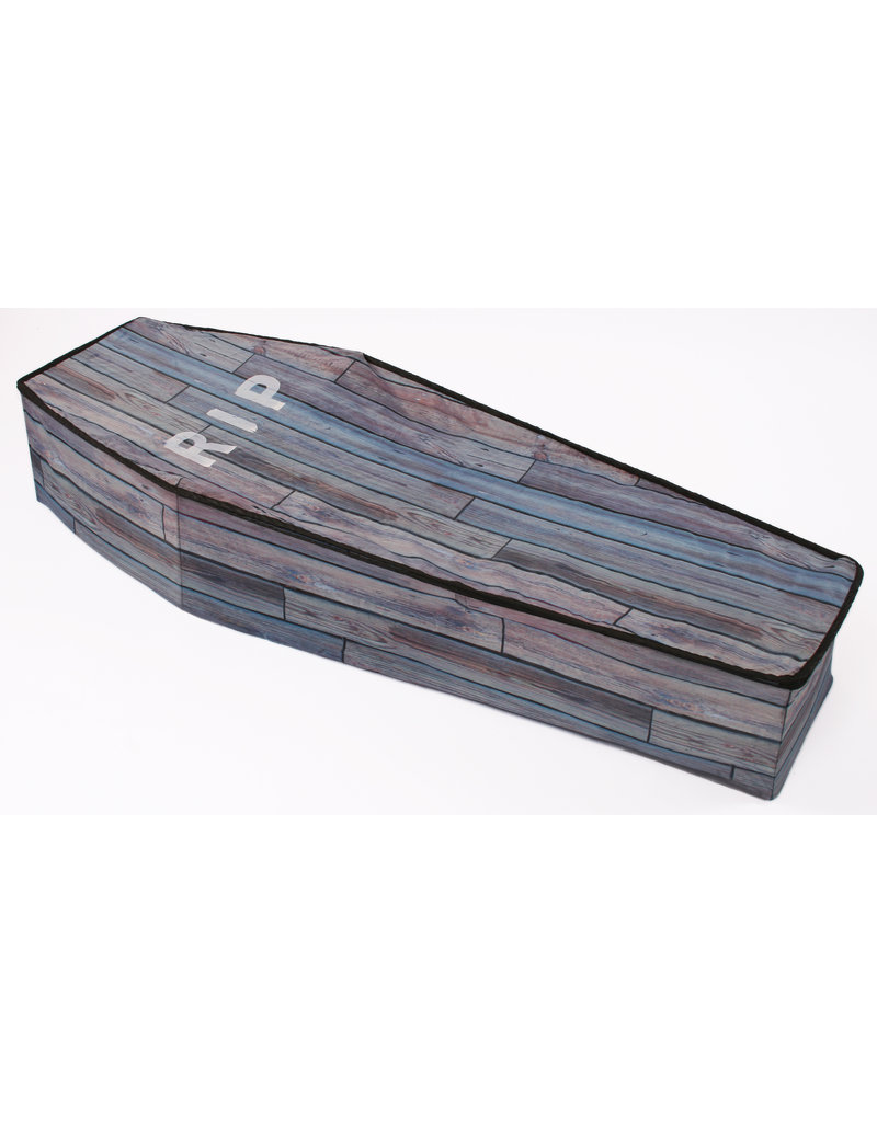 5' Collapsible Coffin with Wood Finish