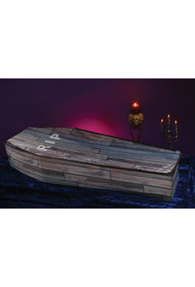 5' Collapsible Coffin with Wood Finish