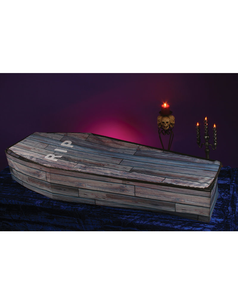 5' Collapsible Coffin with Wood Finish