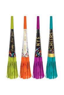 Amscan 9" New Years Fringe Horns Multi-Pack Colorful (8pk.)