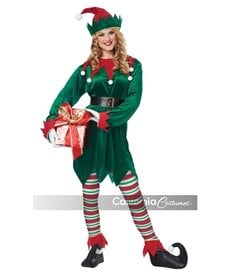 California Costumes Adult Christmas Elf